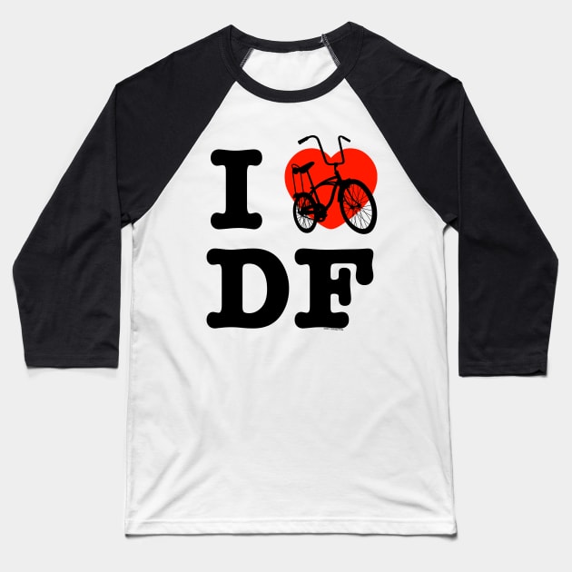 I Love Cycling Mexico City Lowrider version Baseball T-Shirt by chilangopride